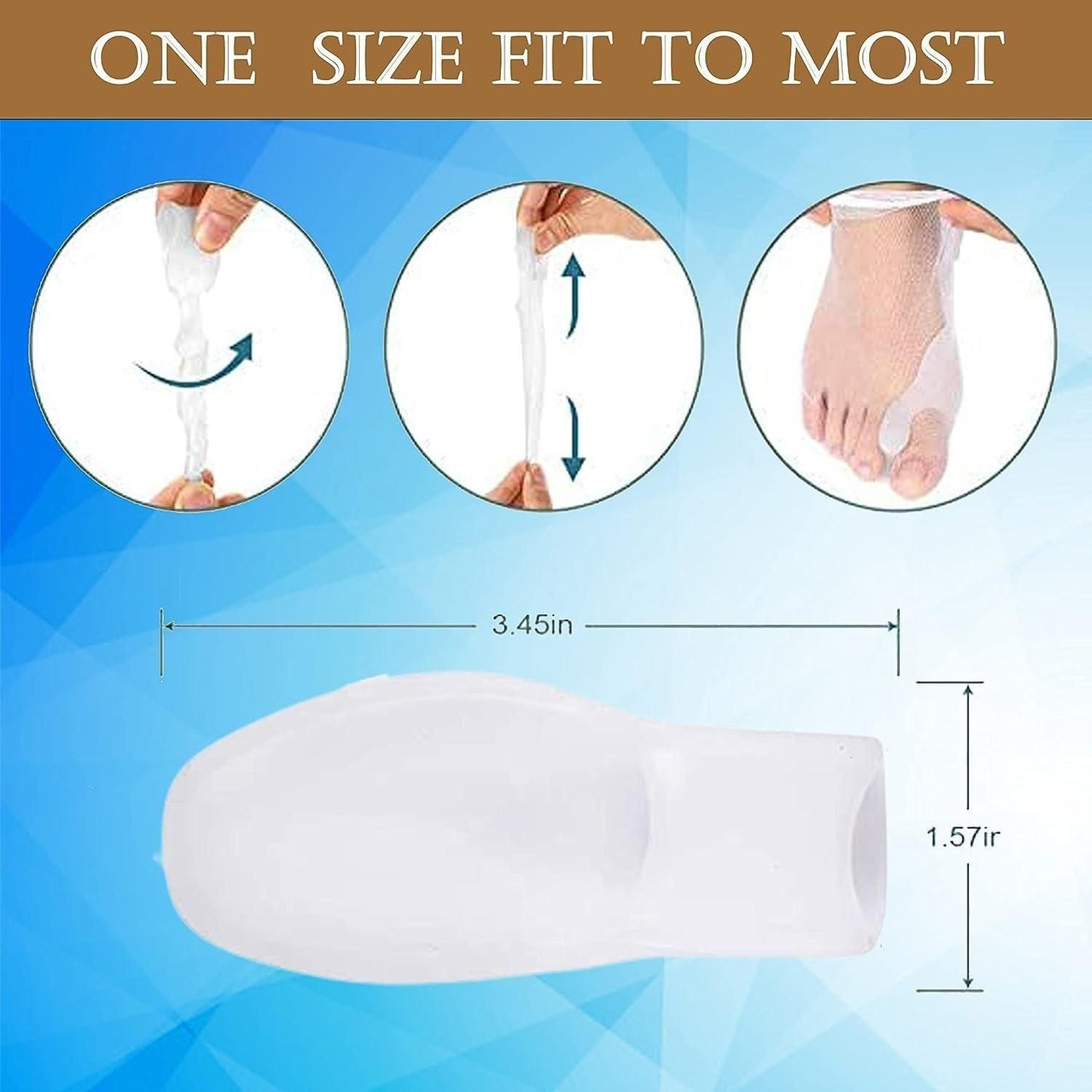 Silicone Toe Separator & Bunion Corrector Splint | Pain Relief & Toe Alignment Support for Adults