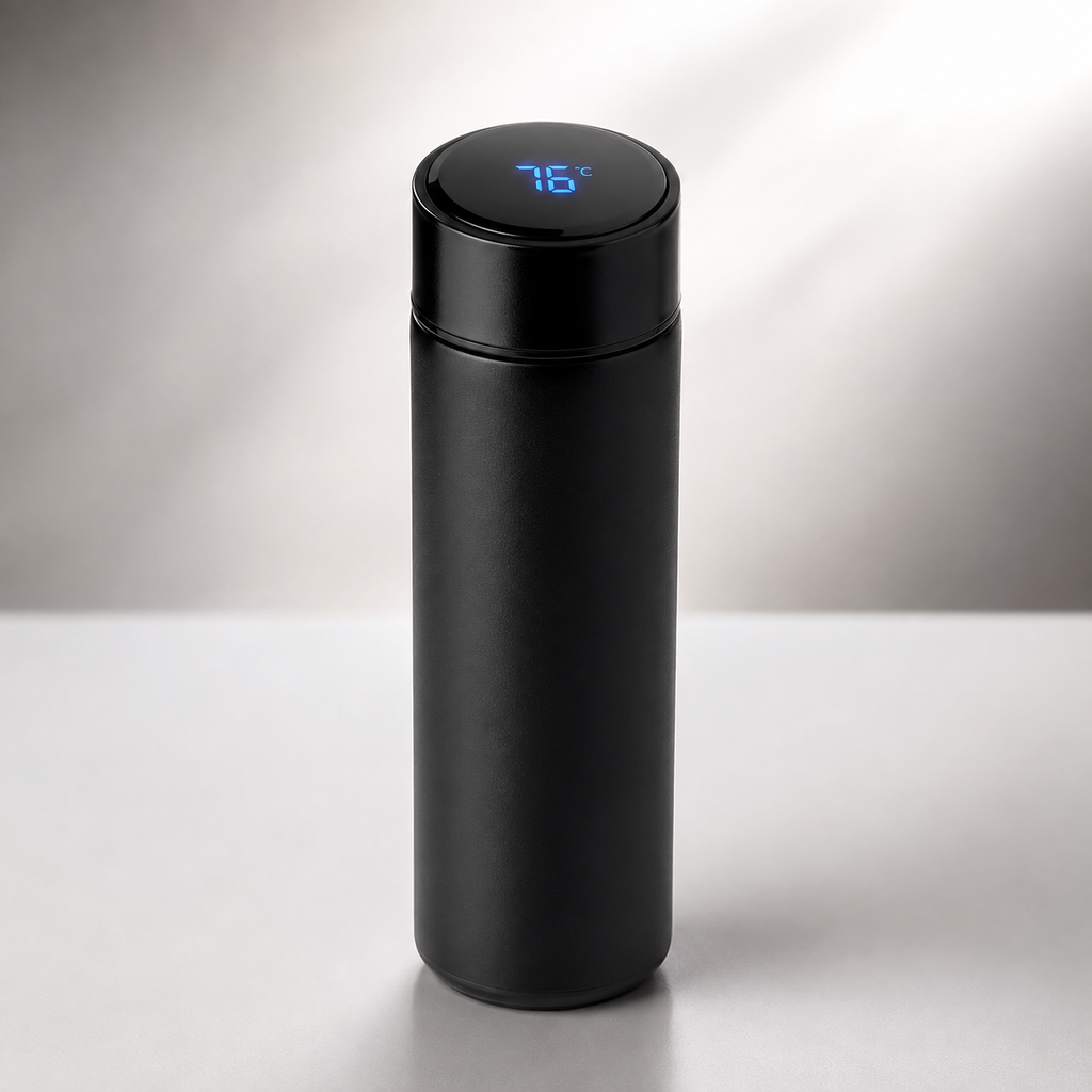Smart Temperature Display Water Bottle – 500ml Vacuum Insulated Stainless Steel Flask | Leakproof Thermal Bottle