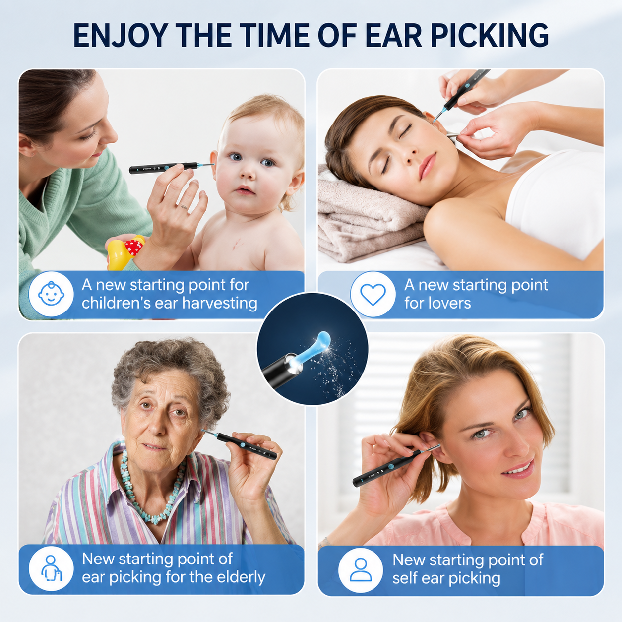 Wireless Ear Wax Removal Tool with HD Camera & LED Light | Smart Visual Ear Cleaner
