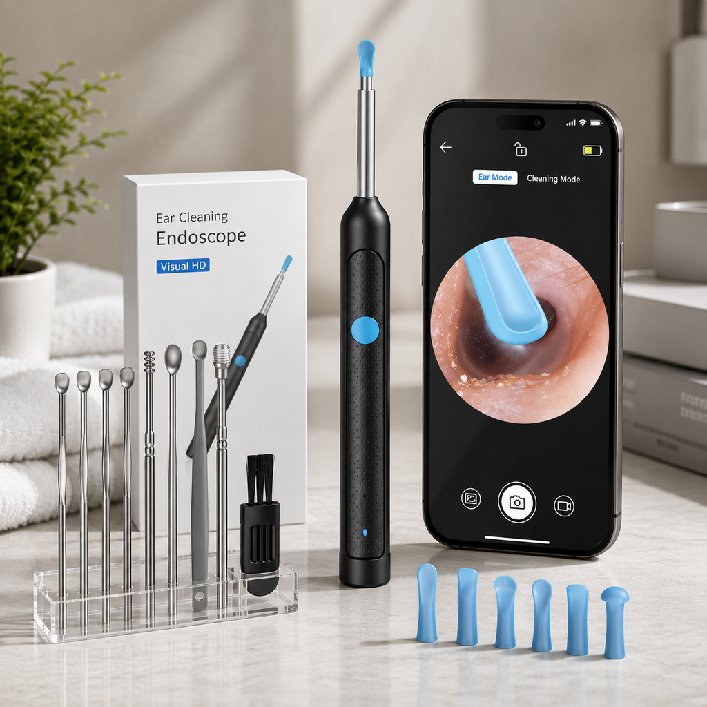 Wireless Ear Wax Removal Tool with HD Camera & LED Light | Smart Visual Ear Cleaner