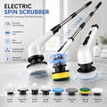 Cordless Electric Spin Scrubber with Extendable Handle | Rechargeable Bathroom Cleaning Brush
