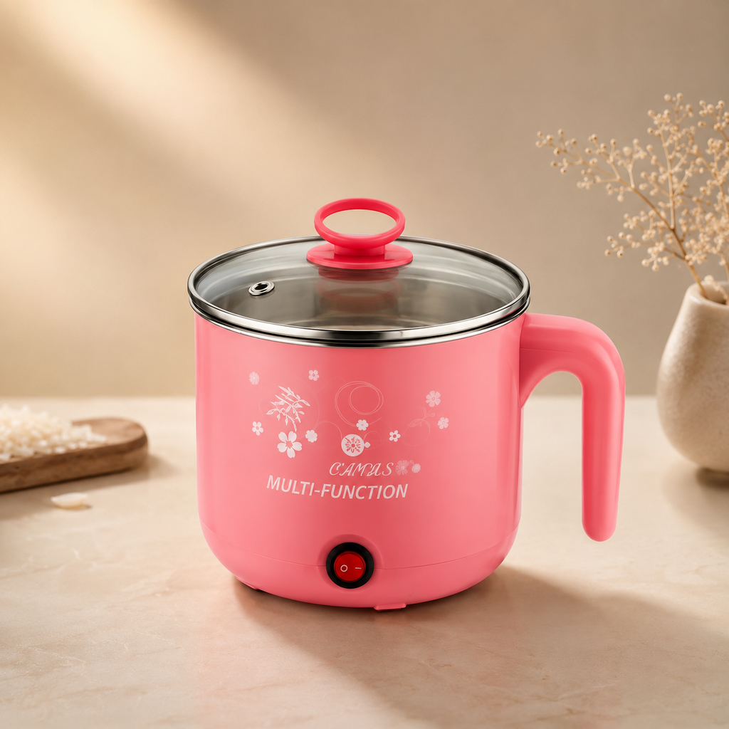 Portable Mini Rice Cooker 1.5L – Multifunction Electric Cooking Pot for Rice, Noodles, Soup & More